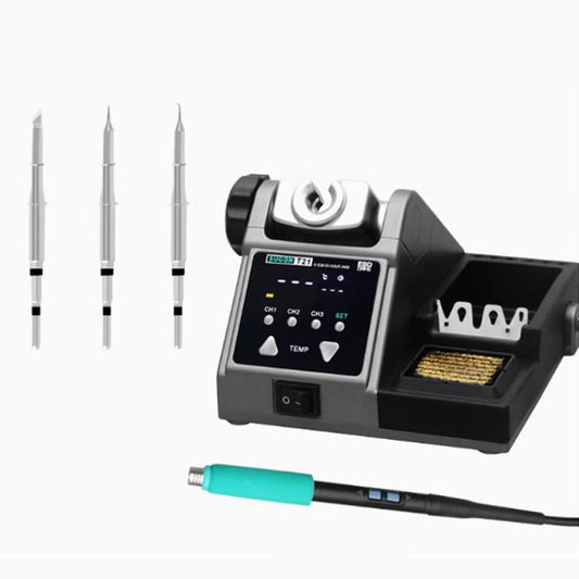 SUGON T21 Constant Temperature Soldering Station 120W High Power Soldering Iron With I/IS/K Tip Nozzle, Spec: 115 Handle(EU Plug)