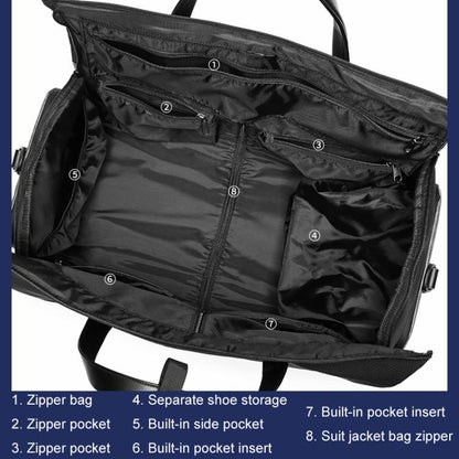 Ozuko 20 Inch Travel Business Foldable Waterproof Handbag(Black)