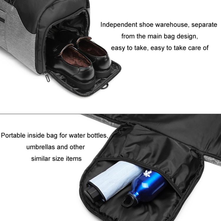 Ozuko 20 Inch Travel Business Foldable Waterproof Handbag(Black)