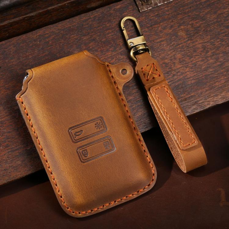 Hallmo For Renault Car Key Protective Cover Key Storage Bag, Color: C199 Brown