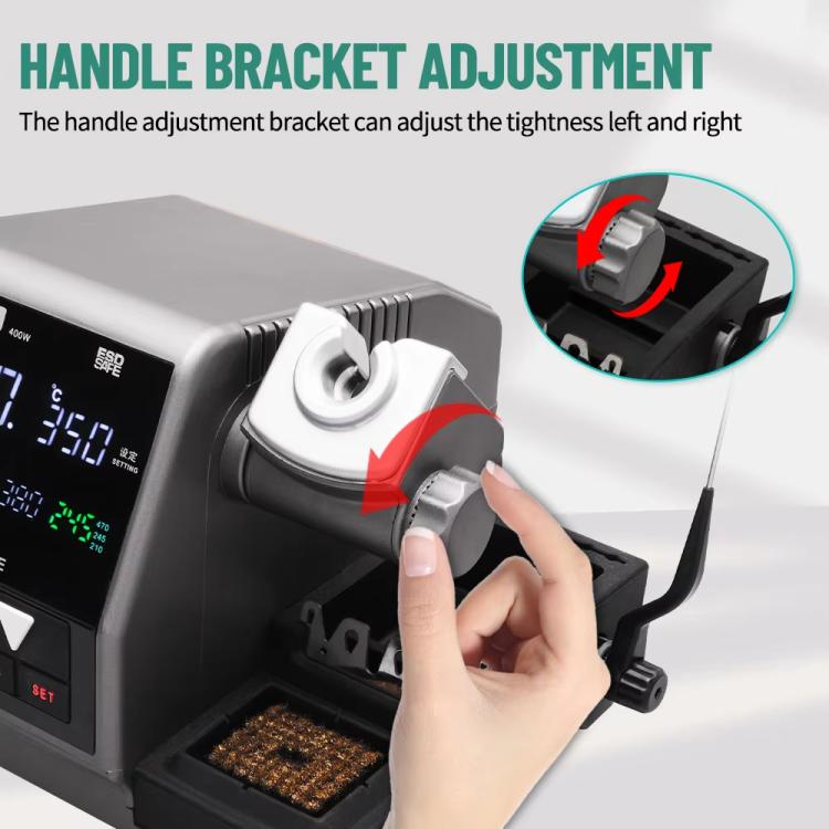 SUGON T61+T245 Handle+470 Tips x 3 Precision Soldering Station 400W High Power Soldering Iron(EU Plug)