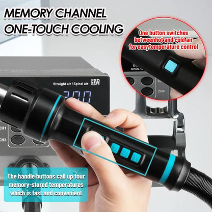 SUGON 8630 Pro Large Wind Power Cell Phone Repair CPU Digital Display Hot Air Soldering Station US Plug