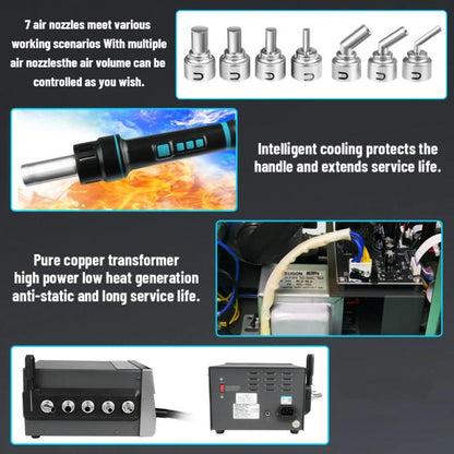 SUGON 8630 Pro Large Wind Power Cell Phone Repair CPU Digital Display Hot Air Soldering Station US Plug