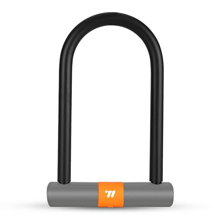 WEST BIKING Bicycle Motorcycle Anti-theft Double-opening U-shaped Mortise Lock(Black Gray)