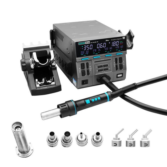 SUGON 8650 1300W Hot Air Soldering Station Big Wind Power Maintenance Motherboard CPU Desoldering Station With 7 Air Nozzles(EU Plug)