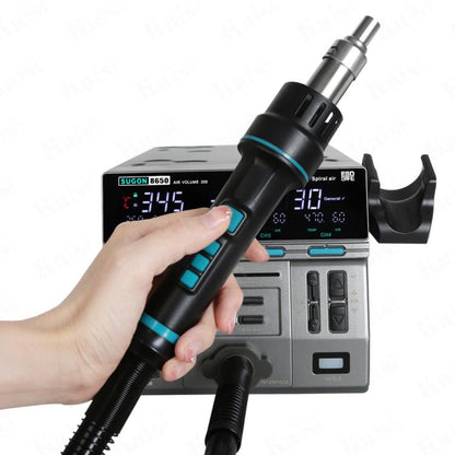 SUGON 8650 1300W Hot Air Soldering Station Big Wind Power Maintenance Motherboard CPU Desoldering Station With 4 Air Nozzles(EU Plug)