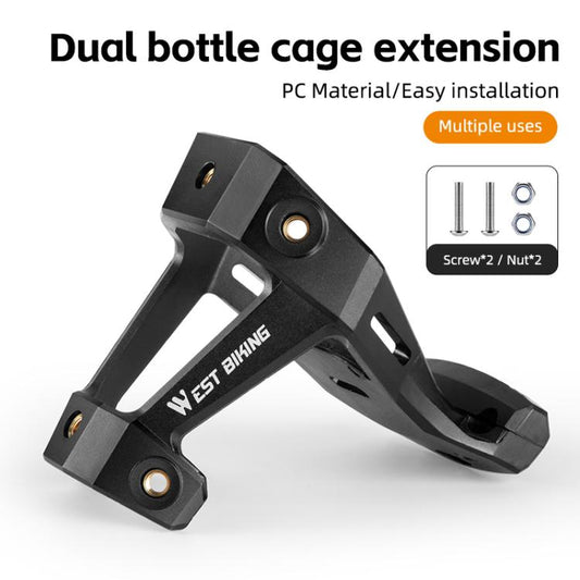 Porte-bidon d'extension d'adaptateur de selle de vélo WEST BIKING (noir)