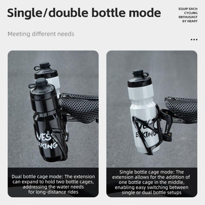 WEST BIKING Bicycle Saddle Adapter Extension Bottle Holder(Black)