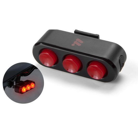 WEST BIKING Feu arrière de vélo intelligent à longue autonomie avec avertissement de freinage pour conduite nocturne, style : lumière ronde