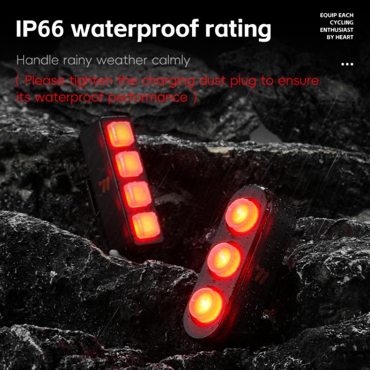 WEST BIKING Bicycle Night Riding Long Endurance Warning Brake Taillight, Style: Round Light Basic