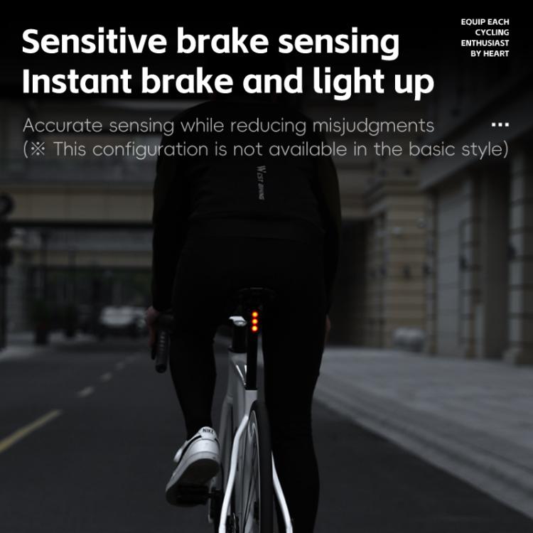WEST BIKING Bicycle Night Riding Long Endurance Warning Brake Taillight, Style: Square Light Basic