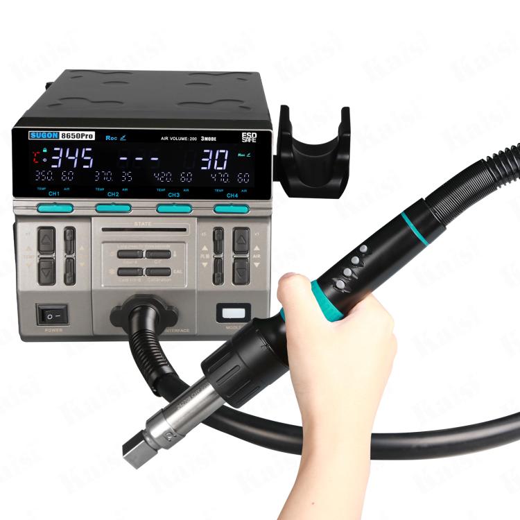 SUGON 8650Pro Curve Hot Air Soldering Station 1300W High Wind Power Maintenance Motherboard CPU Desoldering Station US Plug
