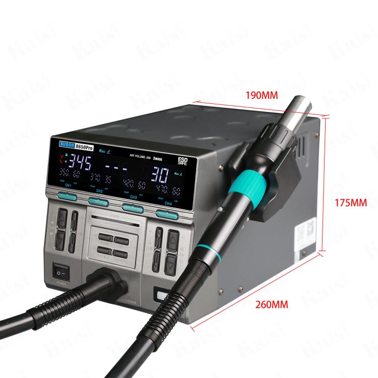 SUGON 8650Pro Curve Hot Air Soldering Station 1300W High Wind Power Maintenance Motherboard CPU Desoldering Station US Plug