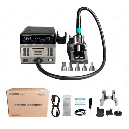 SUGON 8650Pro Curve Hot Air Soldering Station 1300W High Wind Power Maintenance Motherboard CPU Desoldering Station EU Plug
