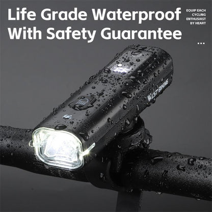 WEST BIKING Bicycle Waterproof TYPE-C Rechargeable High-Brightness Headlight, Style: Regular
