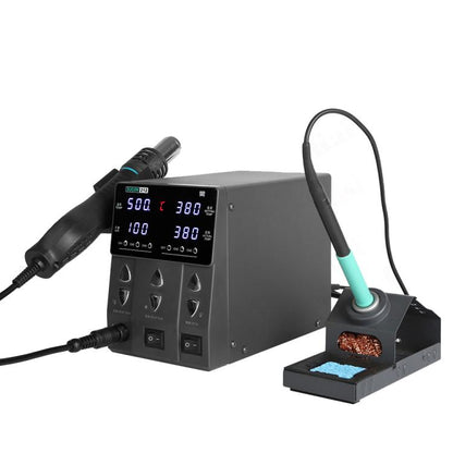 SUGON 212 2 In 1 Soldering Iron Dual Display Cell Phone Repair Hot Air Constant Temperature Soldering Station Combination Set US Plug