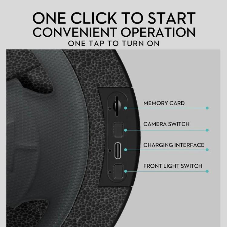 Anytek RAW2 Casque Intelligent Enregistreur Vélo Fixé sur la Tête Extérieur Anti-secousse Caméra Sportive (Blanc)