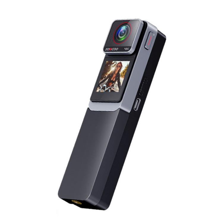 SOOCOO SAW1 Pro avec carte mémoire 128 Go 4K HD Anti-secousse Étanche Enregistreur de moto Caméra de plongée à fixer sur la poitrine ou la tête