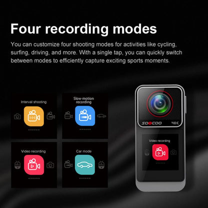 SOOCOO SAW1 With 64G Memory Card 4K HD Anti-Shake Waterproof Motorcycle Riding Recorder Chest Head Mounted Diving Thumb Camera