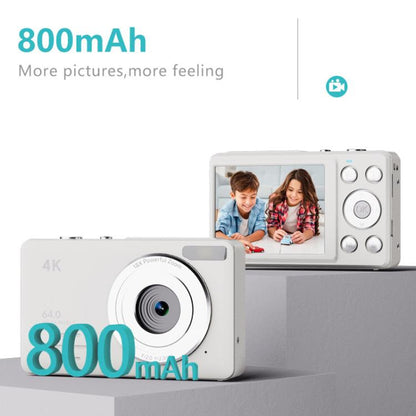Anytek S7 4K HD Digital Camera Self-Timer Travel Camera Student Kids Card Camera(Black)