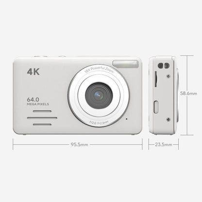 Anytek S7 4K HD Digital Camera Self-Timer Travel Camera Student Kids Card Camera(Black)