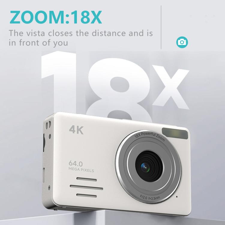 Anytek S7 4K HD Digital Camera Self-Timer Travel Camera Student Kids Card Camera(Black)