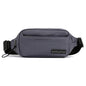 HAOSHUAI Sac Banane de Course Extérieur pour Homme, Sacoche Poitrine Décontractée, Sac Messager (Gris)