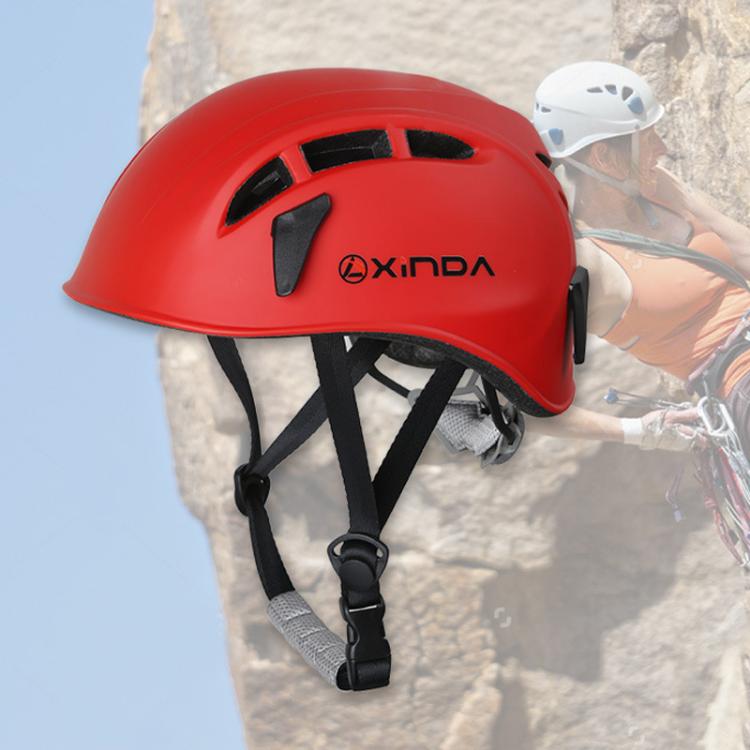 XINDA XDQ9650 Casque de Sécurité d'Extérieur pour Spéléologie et Escalade (Rouge)
