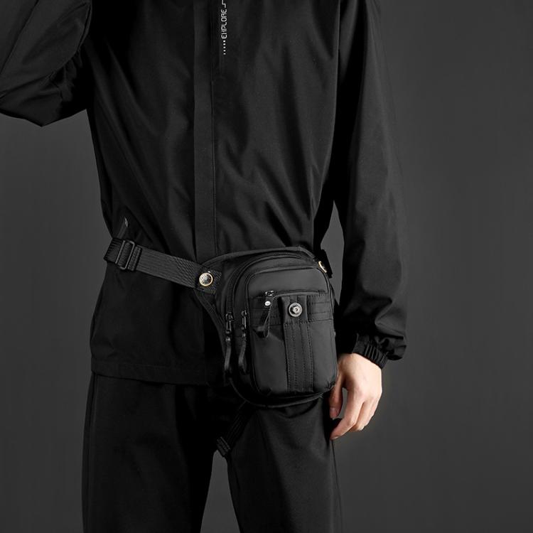 WEPOEWR Commuting Chest Bag Outdoor Cycling Leggings Pouch Portable Waist Messenger Shoulder Bag(Black)