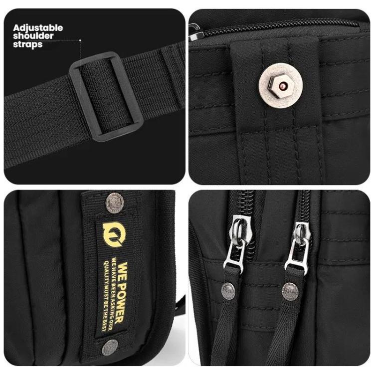 WEPOEWR Commuting Chest Bag Outdoor Cycling Leggings Pouch Portable Waist Messenger Shoulder Bag(Gray)