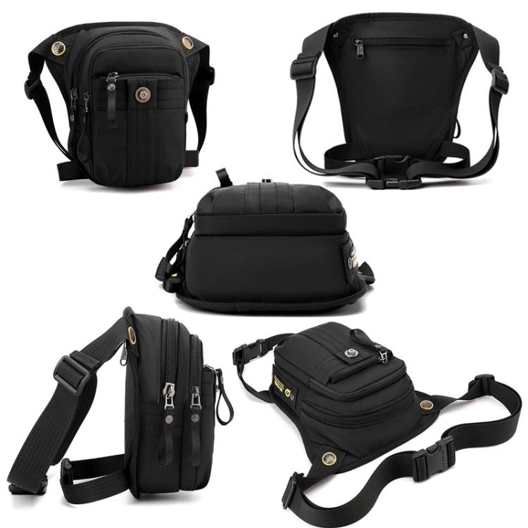 WEPOEWR Commuting Chest Bag Outdoor Cycling Leggings Pouch Portable Waist Messenger Shoulder Bag(Black)