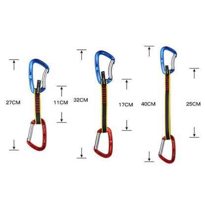 27cm XINDA XD-CP05/06 Outdoor Mountaineering Climbing Straight Door Curved Door Fast Hanging Safety Buckle Flat Belt