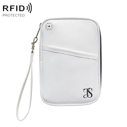 TRAVEL SEASON RFID Anti-theft Passport Clip ID Bag Waterproof Protective Case Travel Organizer Bag, Color: Small White