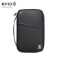 TRAVEL SEASON RFID Anti-theft Passport Clip ID Bag Waterproof Protective Case Travel Organizer Bag, Color: Large Black