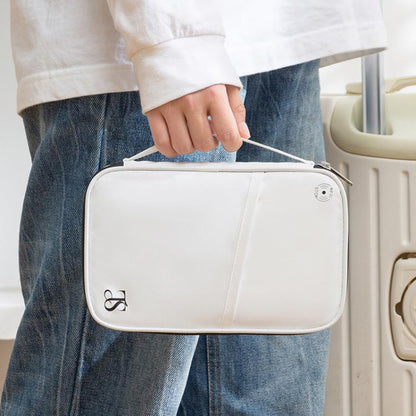 TRAVEL SEASON RFID Anti-theft Passport Clip ID Bag Waterproof Protective Case Travel Organizer Bag, Color: Small White