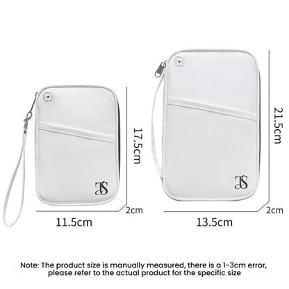 TRAVEL SEASON RFID Anti-theft Passport Clip ID Bag Waterproof Protective Case Travel Organizer Bag, Color: Small White