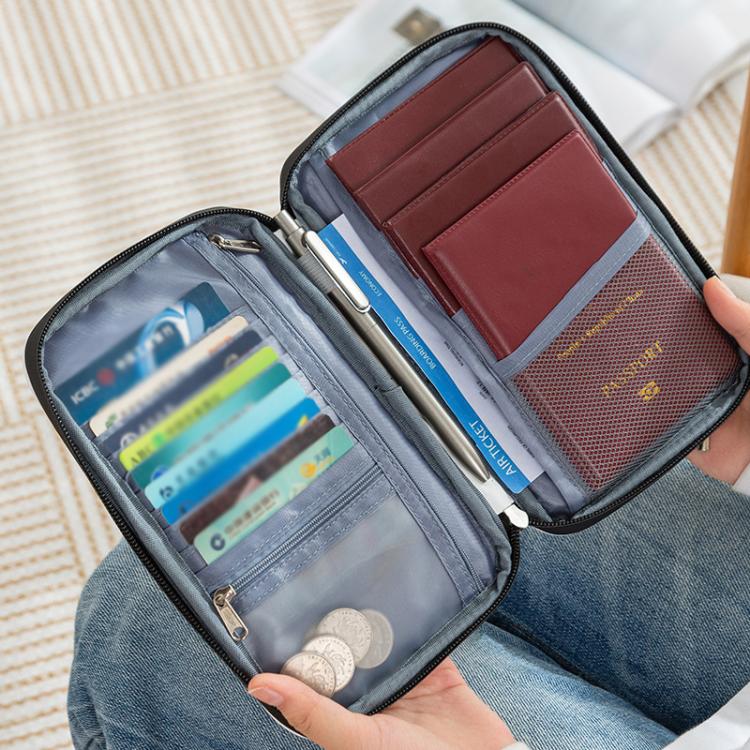 TRAVEL SEASON RFID Anti-theft Passport Clip ID Bag Waterproof Protective Case Travel Organizer Bag, Color: Small White
