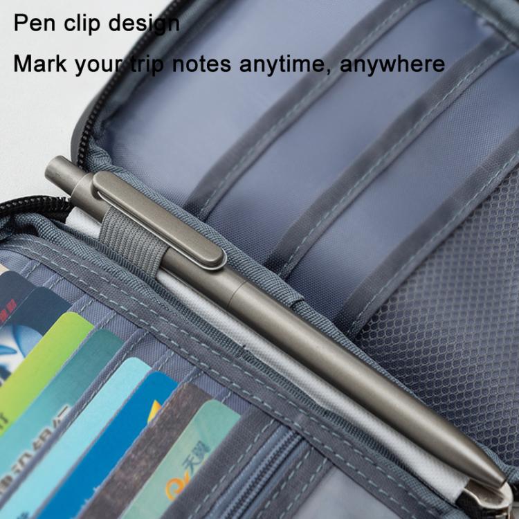 TRAVEL SEASON RFID Anti-theft Passport Clip ID Bag Waterproof Protective Case Travel Organizer Bag, Color: Small White