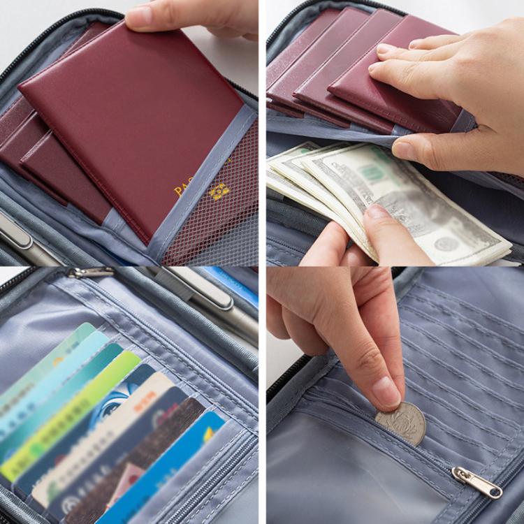 TRAVEL SEASON RFID Anti-theft Passport Clip ID Bag Waterproof Protective Case Travel Organizer Bag, Color: Small White
