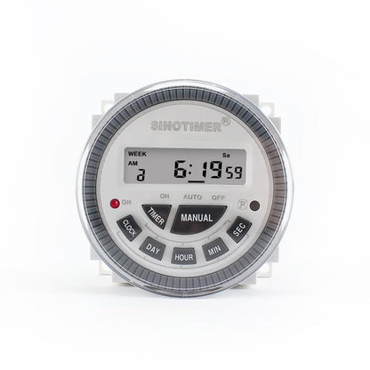 SINOTIMER TM-619sH-4 12VDC 10A Digital 7-Day Timer Switch Second Control Timer