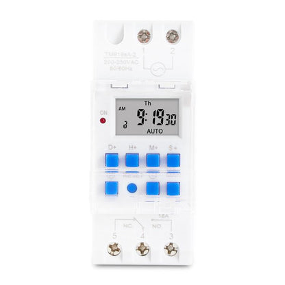 SINOTIMER TM919sA-1 110VAC 16A  1 Second Interval Programmable Digital Timer Switch 7 Days Auto ON OFF Din Rail Mounted