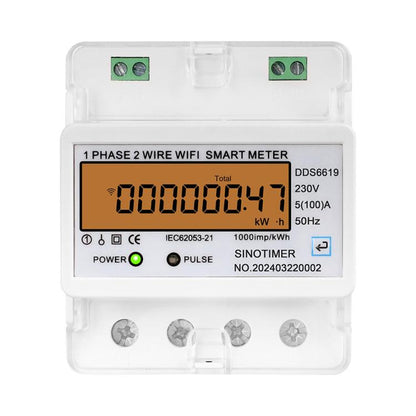 SINOTIMER DDS6619-047 100A Without Switch Single-phase Tuya WiFi Energy Meter AC 220V