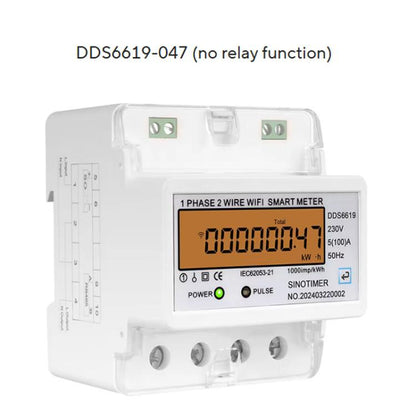 SINOTIMER DDS6619-047 100A Without Switch Single-phase Tuya WiFi Energy Meter AC 220V