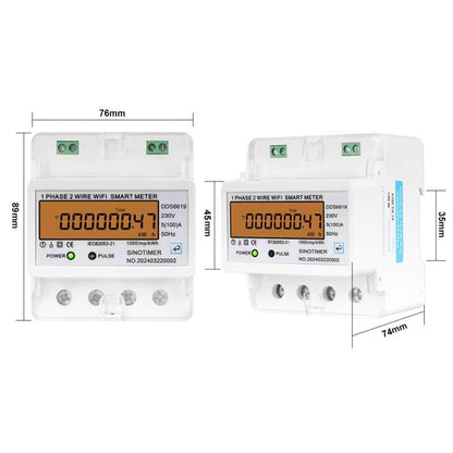 SINOTIMER DDS6619-047 100A Without Switch Single-phase Tuya WiFi Energy Meter AC 220V