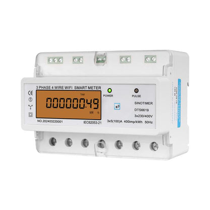 SINOTIMER DTS6619-049 100A Without Switch 3-phase Tuya WiFi Energy Meter AC 380V