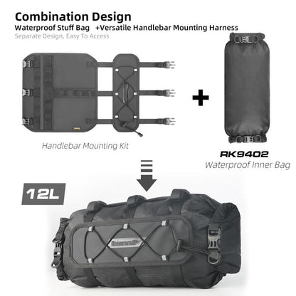 Rhinowalk RK9300 Large-capacity Waterproof Outdoor Cycling Front Bag Bicycle Hanging Bag(Gray)