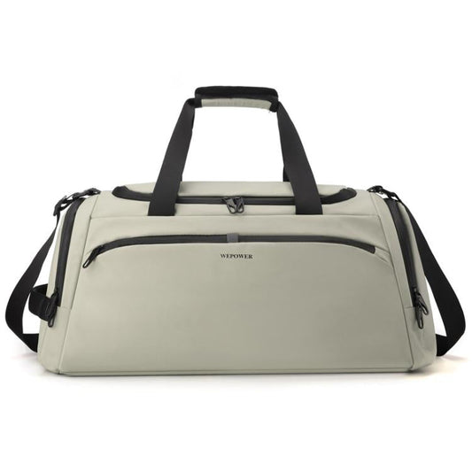 WEPOWER Large Capacity Travel Bag With Independent Shoe Compartment and Wet / Dry Separation Compartment(Beige)