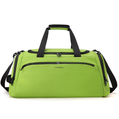WEPOWER Large Capacity Travel Bag With Independent Shoe Compartment and Wet / Dry Separation Compartment(Fluorescent Green)