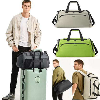 WEPOWER Large Capacity Travel Bag With Independent Shoe Compartment and Wet / Dry Separation Compartment(Beige)