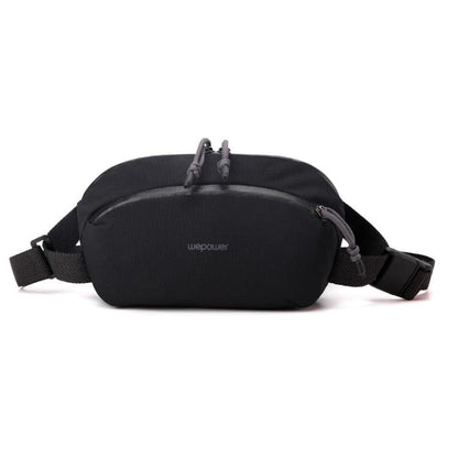 WEPOEWR Men Chest Bag Personalized Commuter Shoulder Bag Mobile Phone Waist Pack(Black)